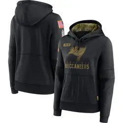 Nike Tampa Bay Buccaneers Black 2020 Salute to Service Performance Pullover Hoodie - Women's
