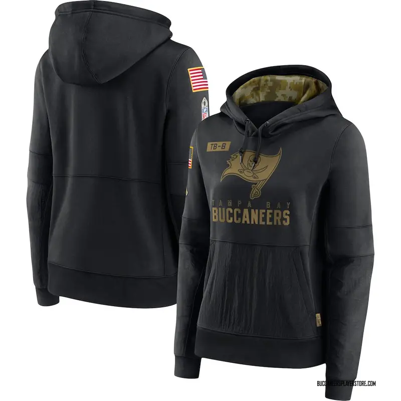 Nike Tampa Bay Buccaneers Black 2020 Salute to Service Performance Pullover Hoodie - Women's