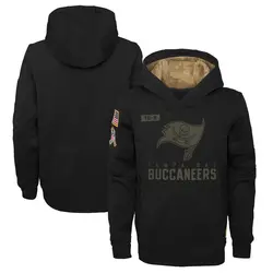 Nike Tampa Bay Buccaneers Black 2020 Salute to Service Pullover Performance Hoodie - Youth