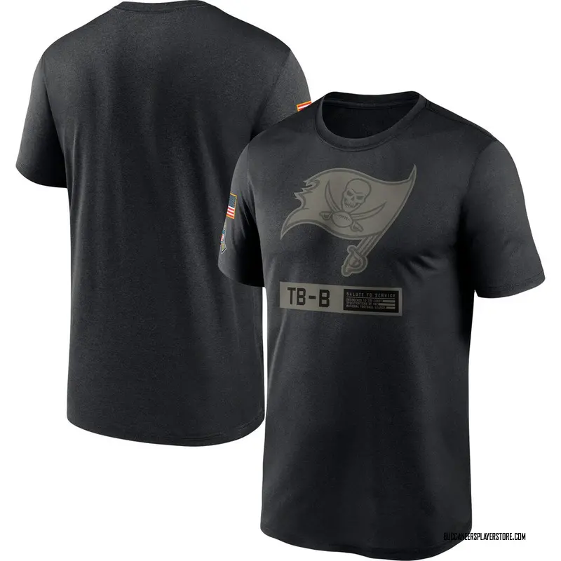 Nike Tampa Bay Buccaneers Black 2020 Salute to Service Team Logo Performance T-Shirt - Men's