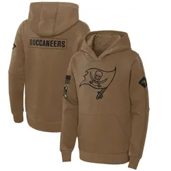 Nike Tampa Bay Buccaneers Brown 2023 Salute to Service Club Fleece Pullover Hoodie - Youth