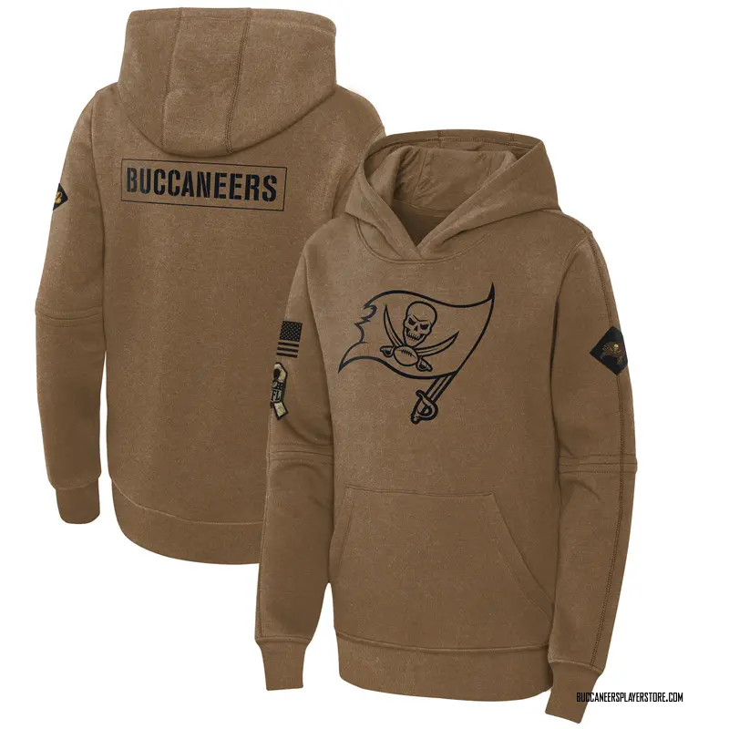 Nike Tampa Bay Buccaneers Brown 2023 Salute to Service Club Fleece Pullover Hoodie - Youth