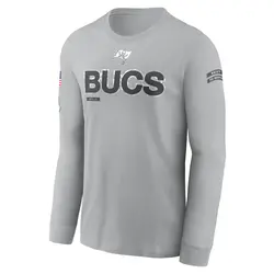 Nike Tampa Bay Buccaneers Gray 2024 Salute To Service Long Sleeve T-Shirt - Men's