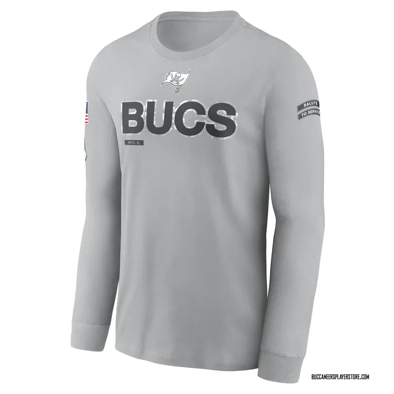 Nike Tampa Bay Buccaneers Gray 2024 Salute To Service Long Sleeve T-Shirt - Men's