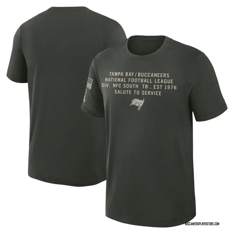 Nike Tampa Bay Buccaneers Green Dark 2025 Salute to Service Sideline Slub T-Shirt - Men's