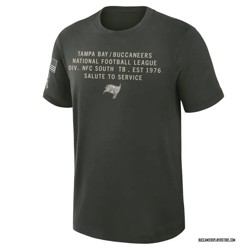 Nike Tampa Bay Buccaneers Green Dark 2025 Salute to Service Sideline Slub T-Shirt - Men's