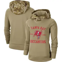 Nike Tampa Bay Buccaneers Khaki 2019 Salute to Service Therma Pullover Hoodie - Women's