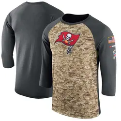Nike Tampa Bay Buccaneers Legend Camo /Anthracite Salute to Service 2017 Sideline Performance Three-Quarter Sleeve T-Shirt - Men