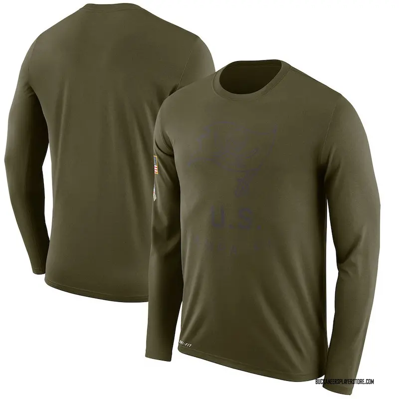 Nike Tampa Bay Buccaneers Legend Olive 2018 Salute to Service Sideline Performance Long Sleeve T-Shirt - Men's