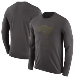Nike Tampa Bay Buccaneers Legend Pewter 2018 Salute to Service Sideline Performance Long Sleeve T-Shirt - Men's