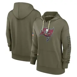Nike Tampa Bay Buccaneers Olive 2022 Salute to Service Performance Pullover Hoodie - Women's