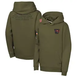 Nike Tampa Bay Buccaneers Olive 2025 Salute to Service Club Fleece Hoodie - Youth