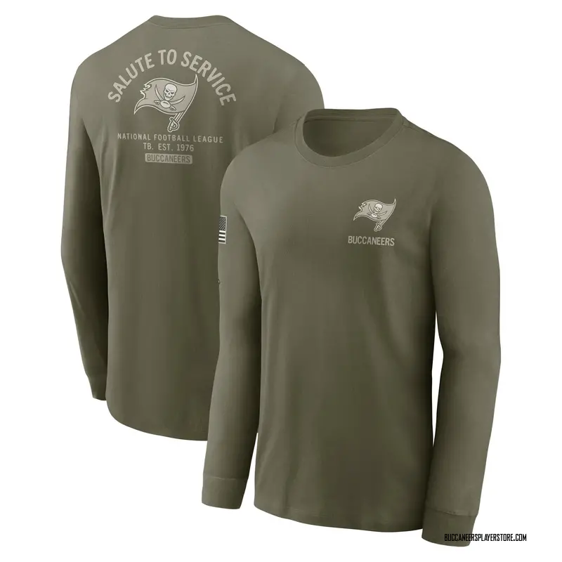 Nike Tampa Bay Buccaneers Olive 2025 Salute to Service Sideline Long Sleeve T-Shirt - Men's