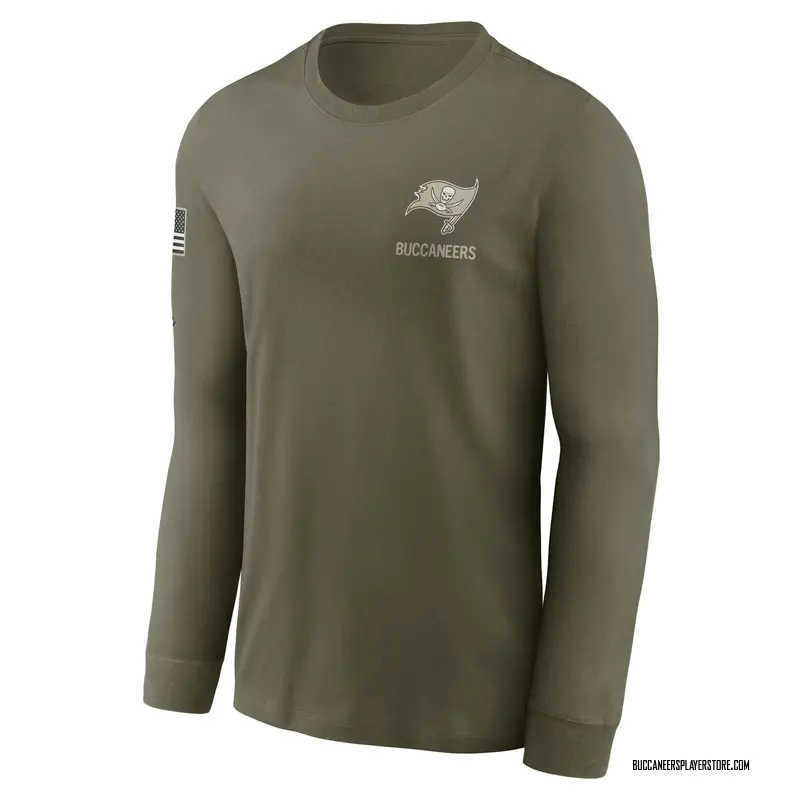 Nike Tampa Bay Buccaneers Olive 2025 Salute to Service Sideline Long Sleeve T-Shirt - Men's