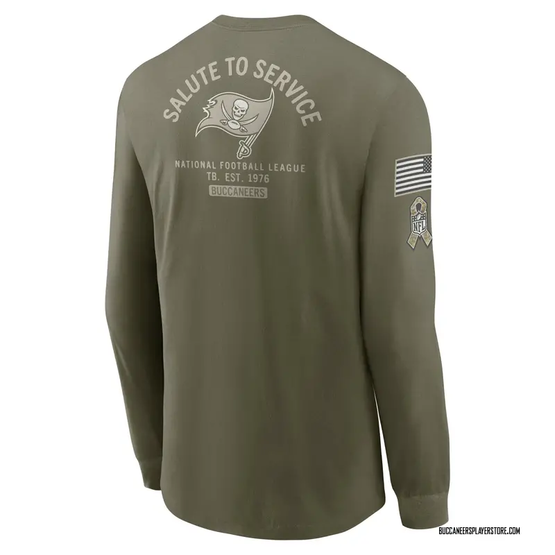Nike Tampa Bay Buccaneers Olive 2025 Salute to Service Sideline Long Sleeve T-Shirt - Men's