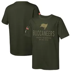 Nike Tampa Bay Buccaneers Olive 2025 Salute to Service Sideline T-Shirt - Youth