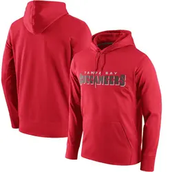 Nike Tampa Bay Buccaneers Red Circuit Wordmark Essential Performance Pullover Hoodie - Men's