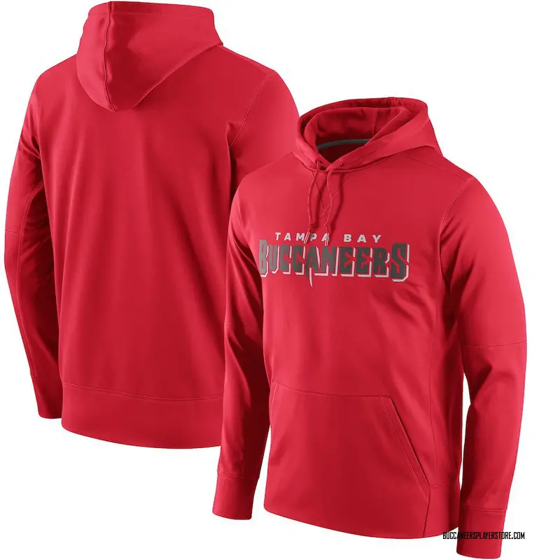 Nike Tampa Bay Buccaneers Red Circuit Wordmark Essential Performance Pullover Hoodie - Men's