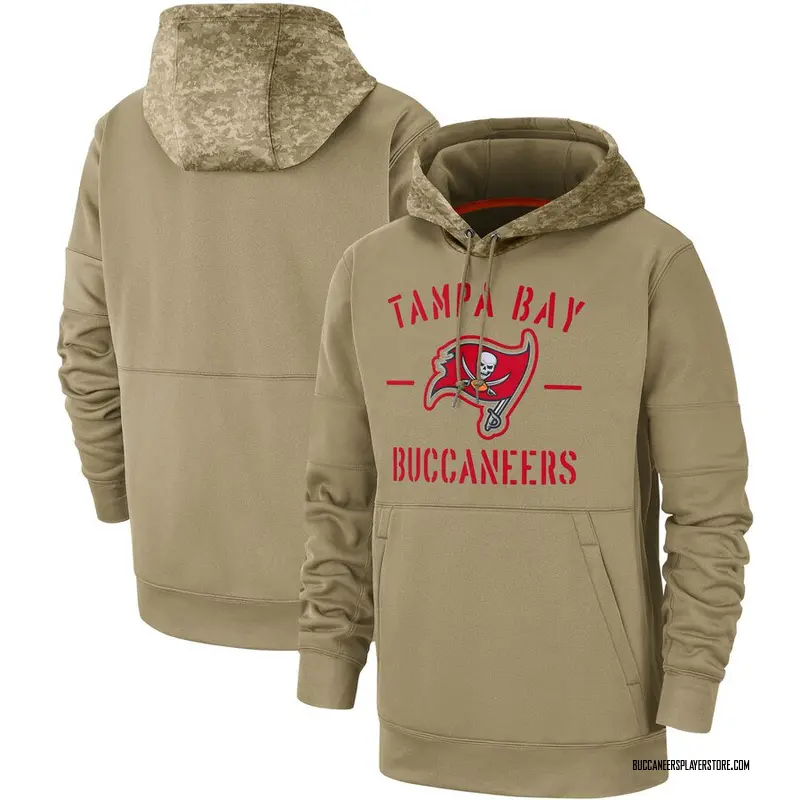 Nike Tampa Bay Buccaneers Tan 2019 Salute to Service Sideline Therma Pullover Hoodie - Men's
