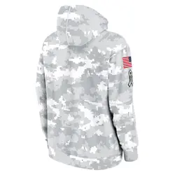 Nike Tampa Bay Buccaneers White/Gray 2024 Salute To Service Pullover Hoodie - Youth