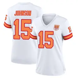 Nike Tez Johnson Tampa Bay Buccaneers Game White '76 50th Season Jersey - Women's