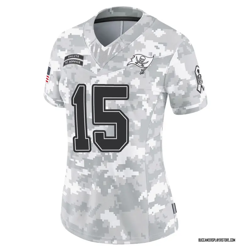 Nike Tez Johnson Tampa Bay Buccaneers Limited Arctic Camo 2024 Salute to Service Jersey - Women's