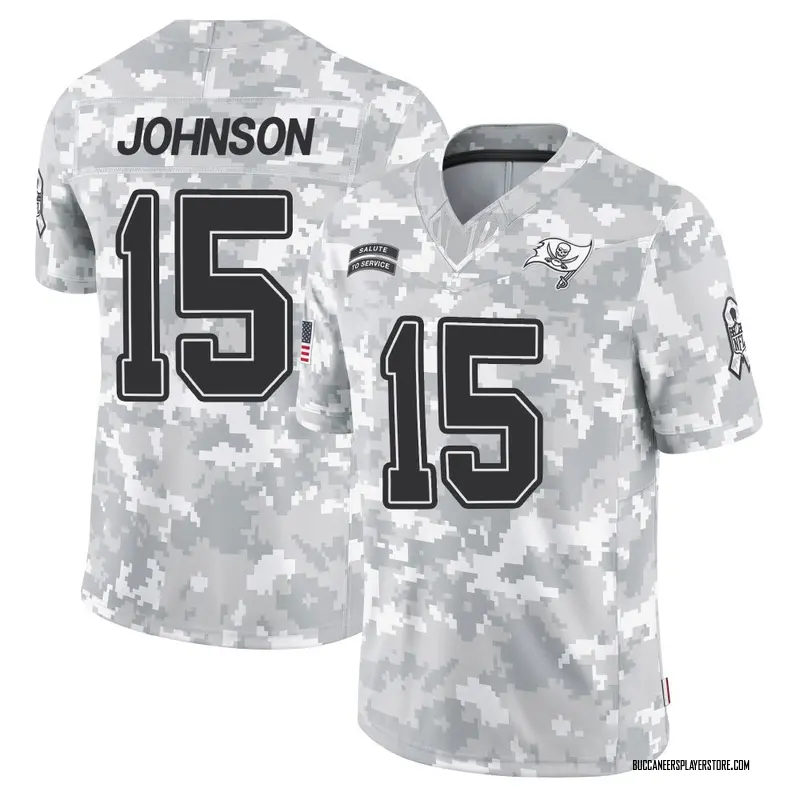 Nike Tez Johnson Tampa Bay Buccaneers Limited Arctic Camo 2024 Salute to Service Jersey - Youth