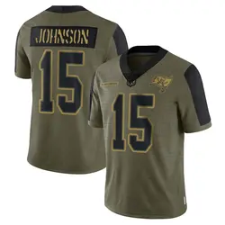 Nike Tez Johnson Tampa Bay Buccaneers Limited Olive 2021 Salute To Service Jersey - Men's