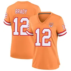 Nike Tom Brady Tampa Bay Buccaneers Game Cream sicle 50th Season Jersey - Women's