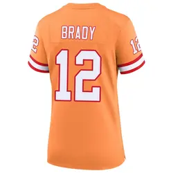 Nike Tom Brady Tampa Bay Buccaneers Game Cream sicle 50th Season Jersey - Women's