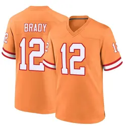 Nike Tom Brady Tampa Bay Buccaneers Game Orange Throwback Jersey - Youth