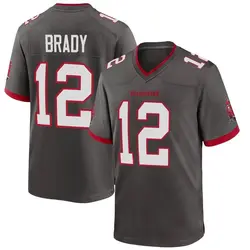 Nike Tom Brady Tampa Bay Buccaneers Game Pewter Alternate Jersey - Youth
