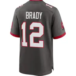 Nike Tom Brady Tampa Bay Buccaneers Game Pewter Alternate Jersey - Youth