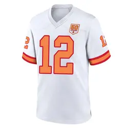 Nike Tom Brady Tampa Bay Buccaneers Game White '76 50th Season Jersey - Men's