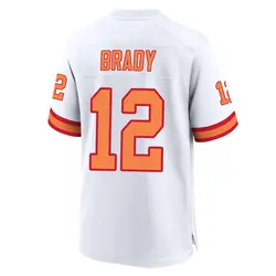 Nike Tom Brady Tampa Bay Buccaneers Game White '76 50th Season Jersey - Youth