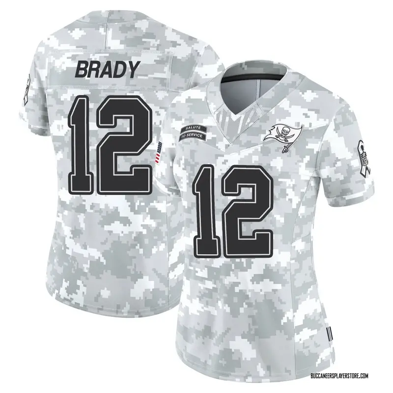Nike Tom Brady Tampa Bay Buccaneers Limited Arctic Camo 2024 Salute to Service Jersey - Women's
