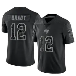 Nike Tom Brady Tampa Bay Buccaneers Limited Black Reflective Jersey - Men's