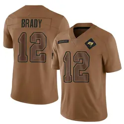 Nike Tom Brady Tampa Bay Buccaneers Limited Brown 2023 Salute To Service Jersey - Men's