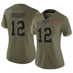 Nike Tom Brady Tampa Bay Buccaneers Limited Olive 2022 Salute To Service Jersey - Women's
