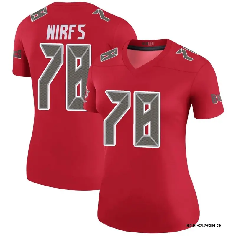 Nike Tristan Wirfs Tampa Bay Buccaneers Legend Red Color Rush Jersey - Women's