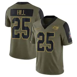 Nike Troy Hill Tampa Bay Buccaneers Limited Olive 2021 Salute To Service Jersey - Youth