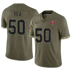 Nike Vita Vea Tampa Bay Buccaneers Limited Olive 2022 Salute To Service Jersey - Youth