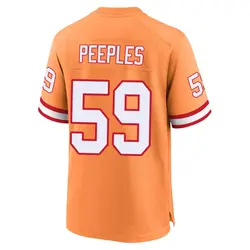 Nike Warren Peeples Tampa Bay Buccaneers Game Cream sicle 50th Season Jersey - Youth