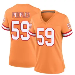 Nike Warren Peeples Tampa Bay Buccaneers Game Orange Throwback Jersey - Women's