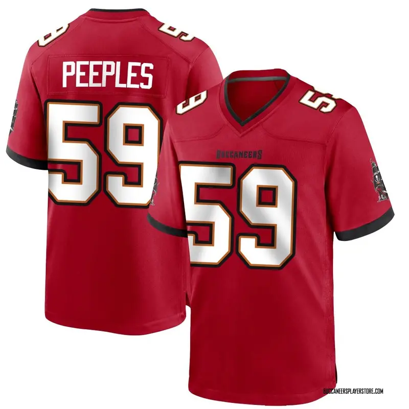 Nike Warren Peeples Tampa Bay Buccaneers Game Red Team Color Jersey - Youth
