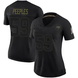 Nike Warren Peeples Tampa Bay Buccaneers Limited Black 2020 Salute To Service Jersey - Women's