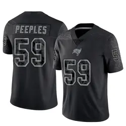 Nike Warren Peeples Tampa Bay Buccaneers Limited Black Reflective Jersey - Men's