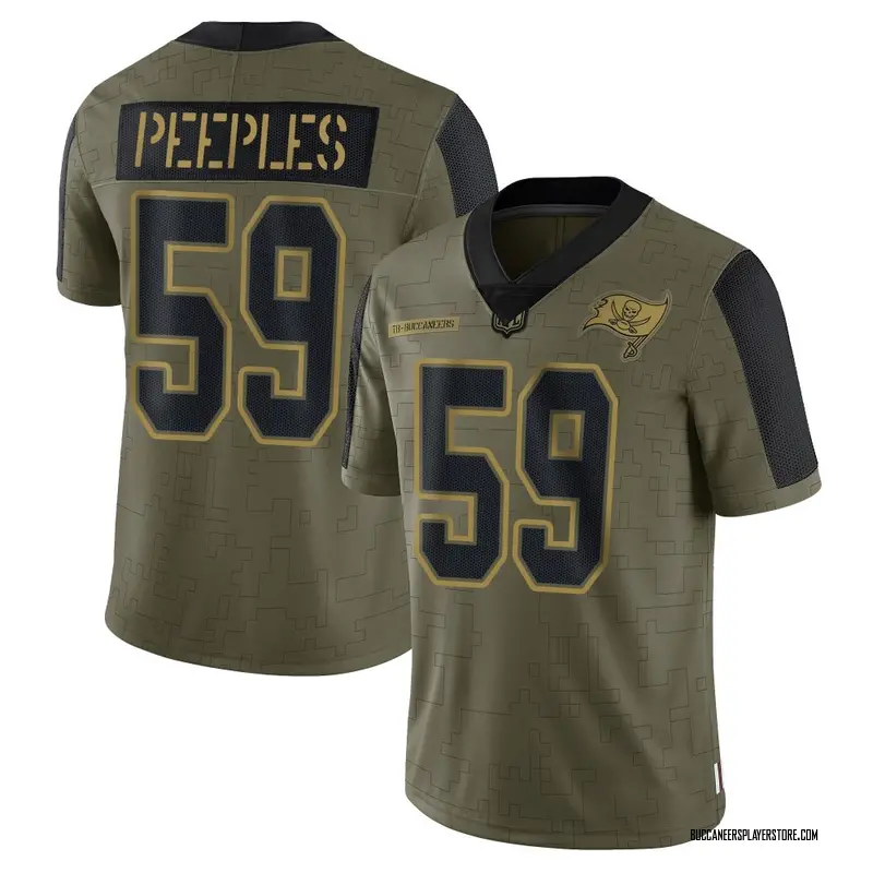 Nike Warren Peeples Tampa Bay Buccaneers Limited Olive 2021 Salute To Service Jersey - Men's