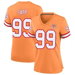 Nike Warren Sapp Tampa Bay Buccaneers Game Cream sicle 50th Season Jersey - Women's