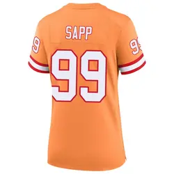 Nike Warren Sapp Tampa Bay Buccaneers Game Cream sicle 50th Season Jersey - Women's